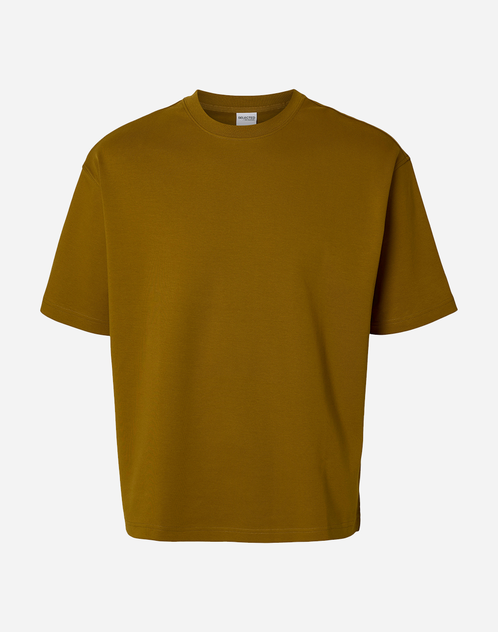SELECTED SLHRELAXTAJ SS O-NECK TEE 16099500-Golden Brown CookieBrown