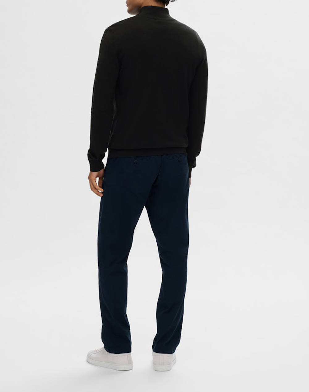 SELECTED SLHBERG FULL ZIP CARDIGAN NOOS 16074688-BLACK Black φωτογραφία
