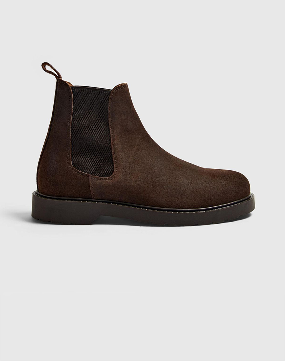 SELECTED SLHTIM SUEDE CHELSEA BOOT 16081324-DEMITASSE Brown