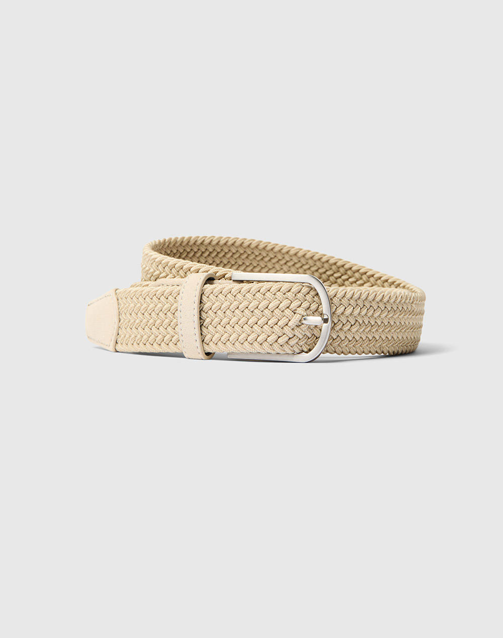 SELECTED SELECTED SLHTOM BRAIDED TEXTILE BELT 16094661-Fog Biege