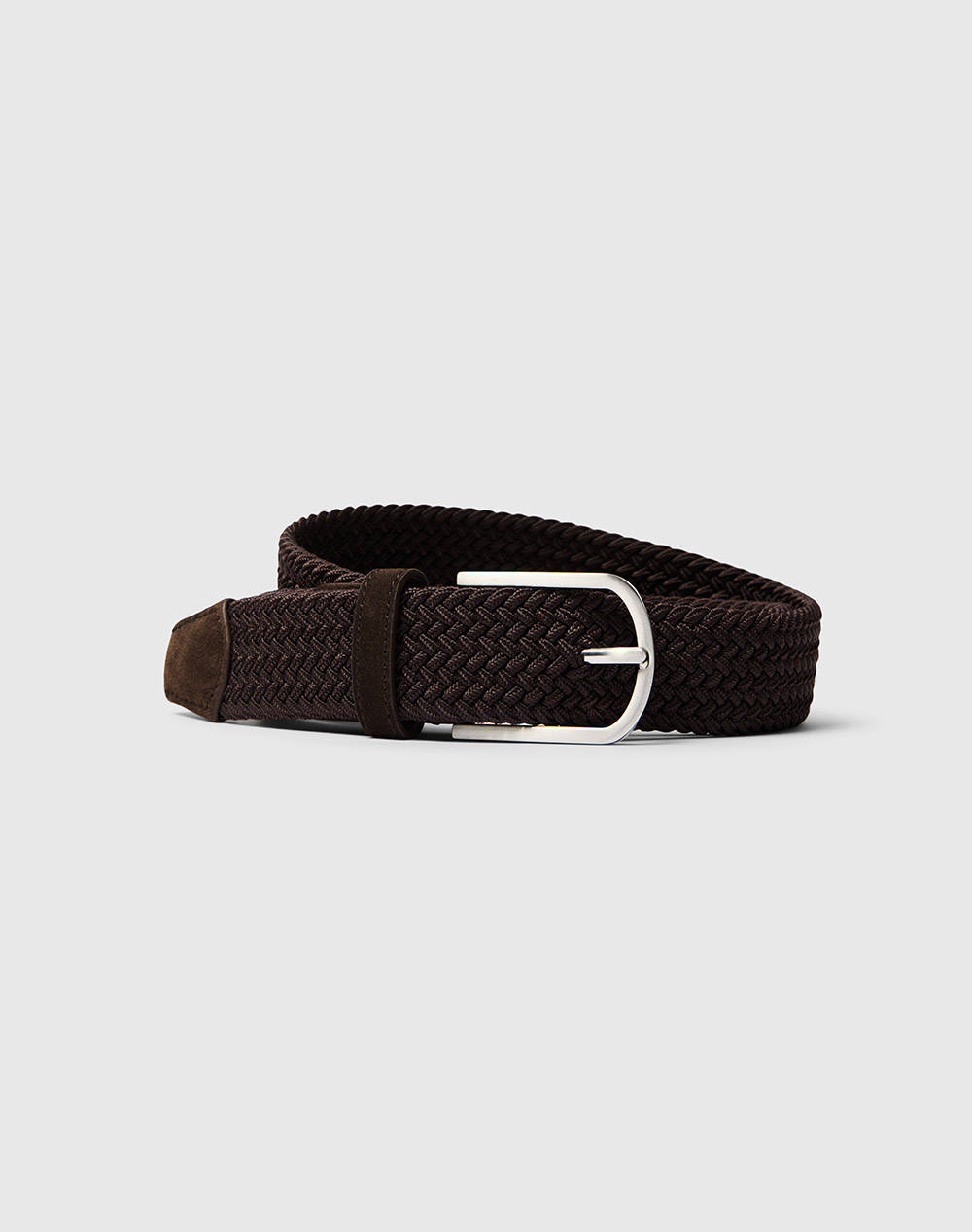 SELECTED SELECTED SLHTOM BRAIDED TEXTILE BELT 16094661-DEMITASSE Brown