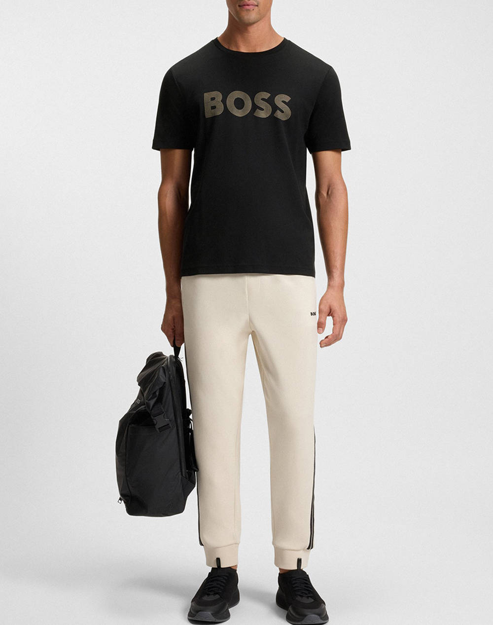 Boss Tee Logo Future 10273431 01 50543796-001 Black ανδρικά ρούχα μπλούζες T-Shirt Politikos Shop Πολιτικός