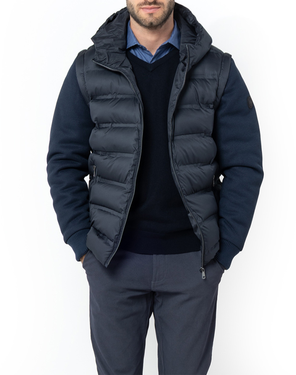 THE BOSTONIANS ΜΠΟΥΦΑΝ BOMBER REGULAR FIT 3W25026-BLUE DarkBlue