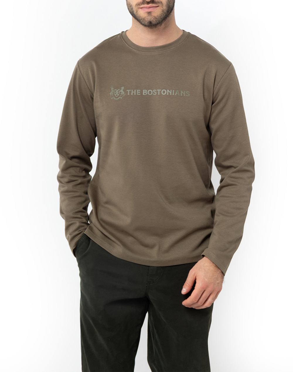THE BOSTONIANS ΜΠΛΟΥΖΑ T-SHIRT REGULAR FIT 3TL0015-OLIVE Olive