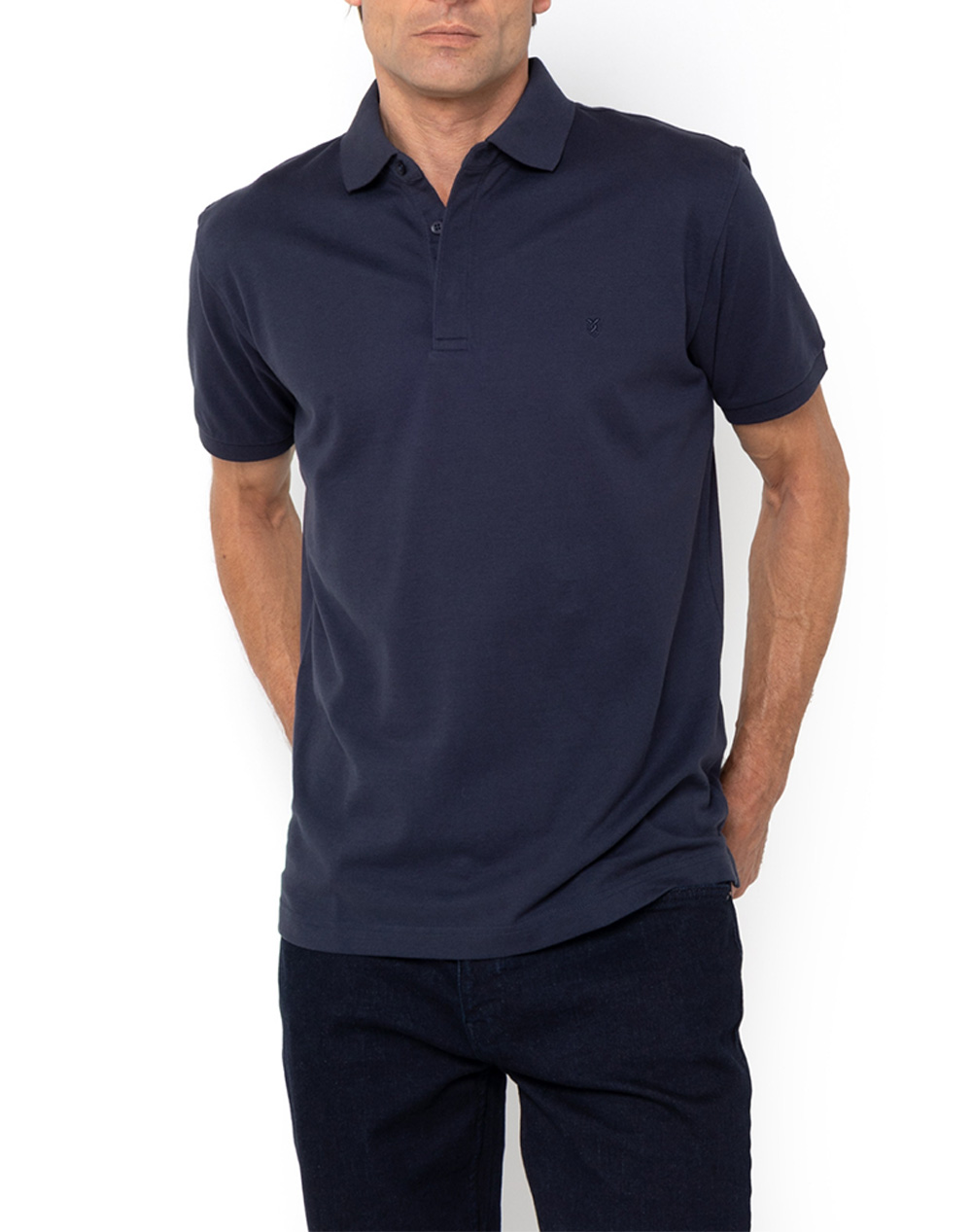 THE BOSTONIANS ΜΠΛΟΥΖΑ POLO PIQUE REGULAR FIT 3PS1001U-BLUE Blue