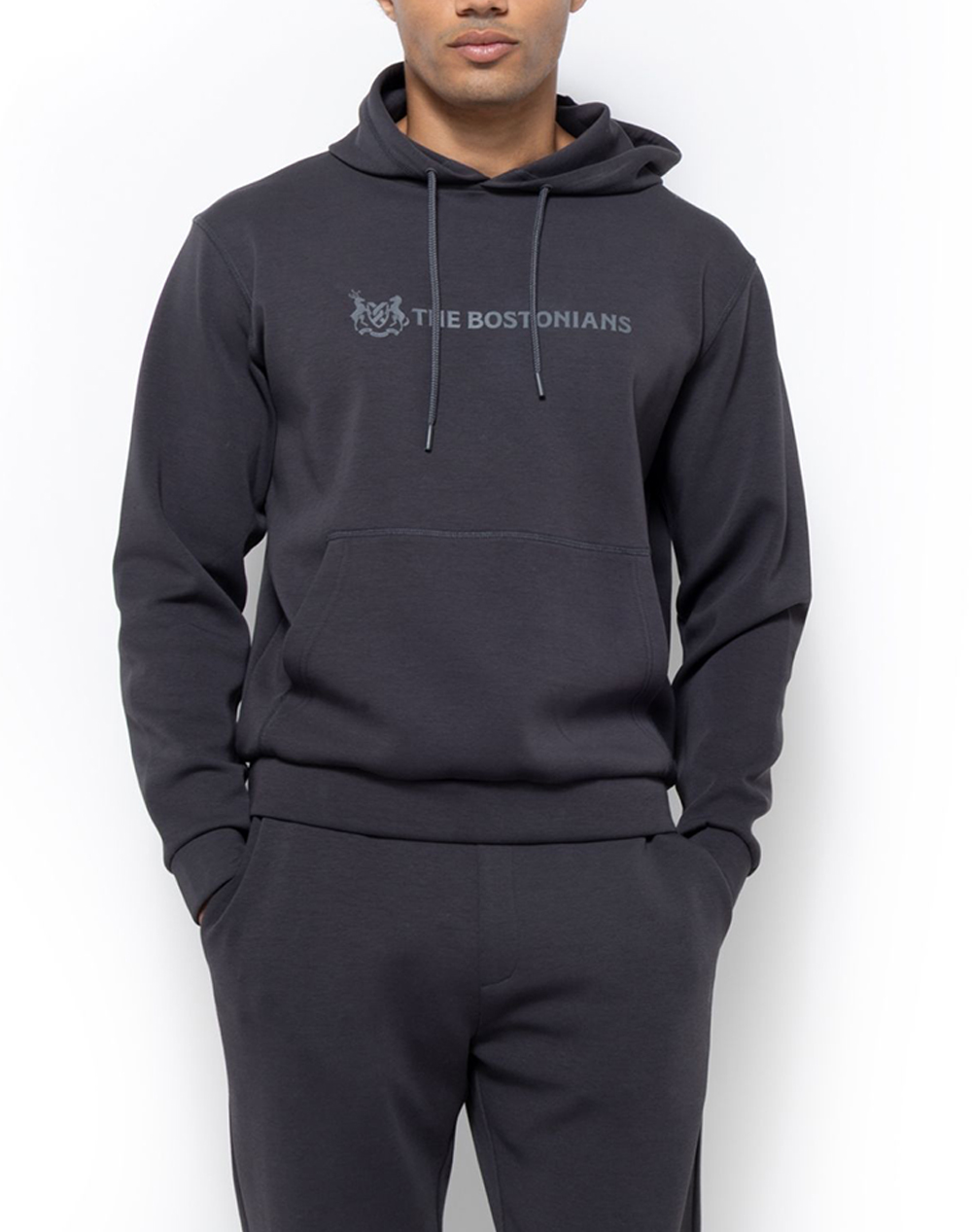 THE BOSTONIANS ΦΟΥΤΕΡ ΒΑΜΒΑΚΕΡΟ CANGURO REGULAR FIT 3RO1011-DARK DarkSlateGrey