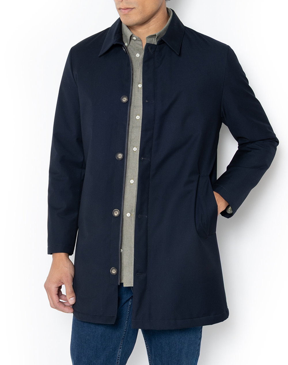 THE BOSTONIANS THE BOSTONIANS ΚΑΠΑΡΤΙΝΑ WATER REPELLANT REGULAR FIT 3W00025-BLUE DarkBlue