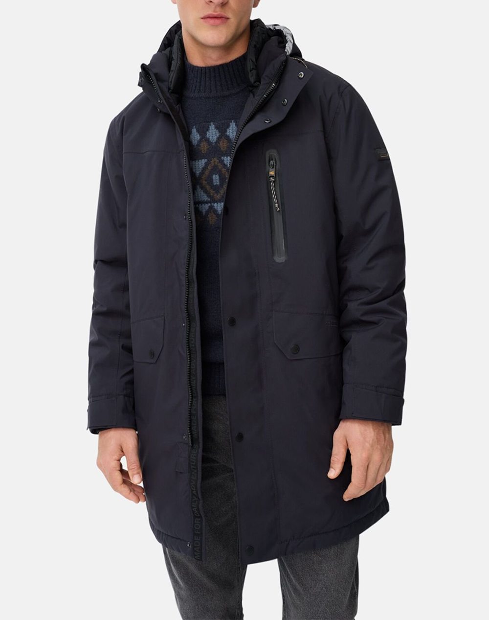 CAMEL ACTIVE ΜΠΟΥΦΑΝ Texxxactive Coat Hoodie 5k C252-410964-6O79-48 NavyBlue