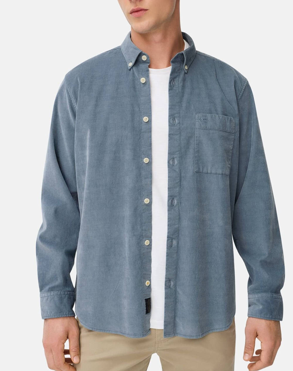 CAMEL ACTIVE ΠΟΥΚΑΜΙΣΟ Μ.Μ. corduroy B.D. C252-409142-6S42-43 SteelBlue