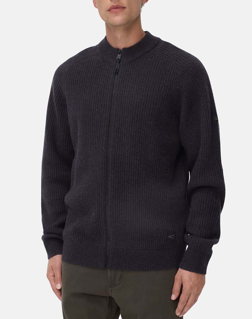 CAMEL ACTIVE Πλεκτή Ζακέτα full zip stand up collar C252-409501-6K27-48 DarkBlue