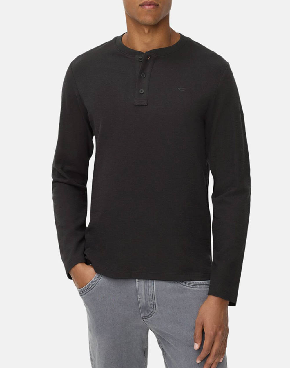 CAMEL ACTIVE T-Shirt M.M. Henley C252-409640-6T44-88 Black