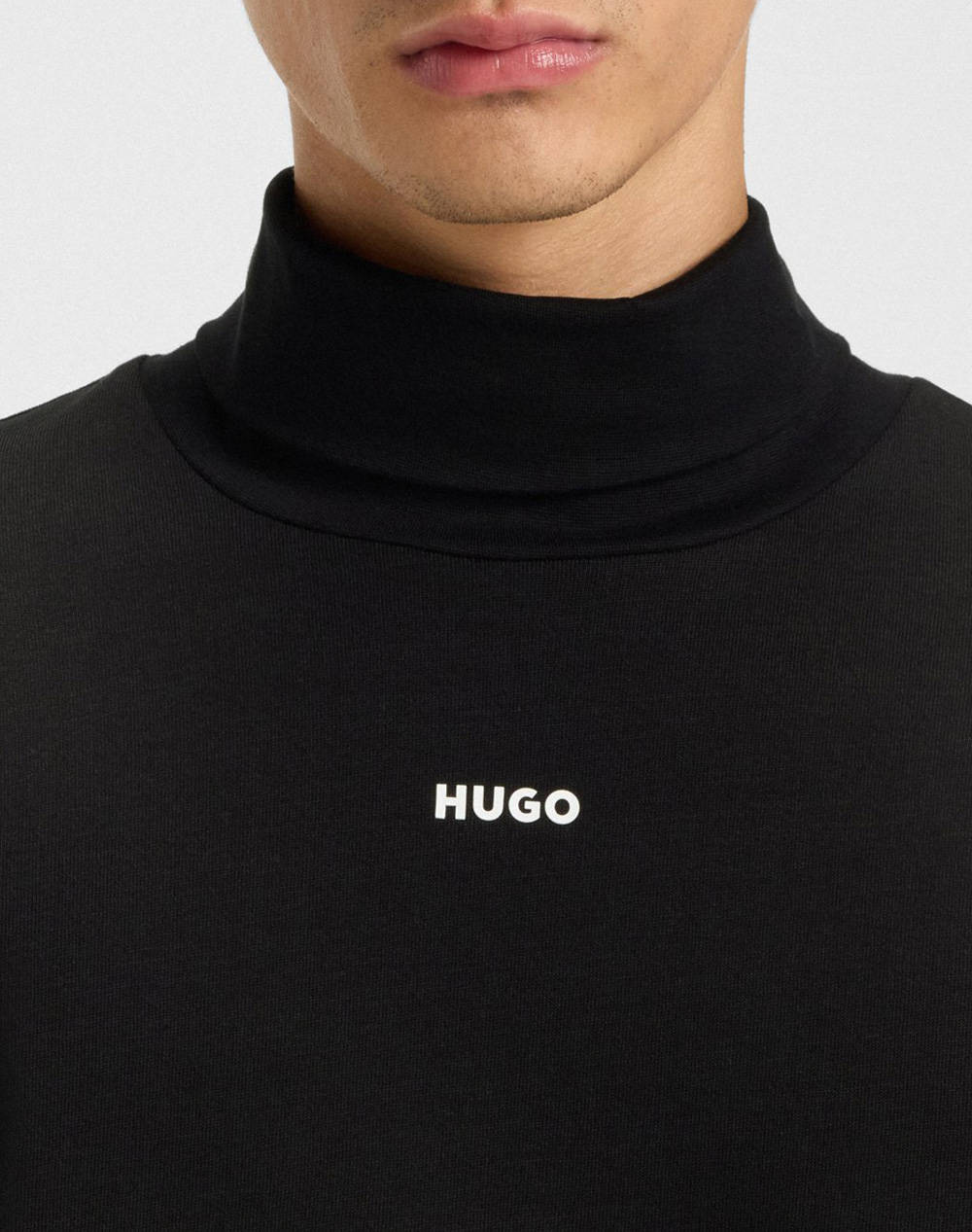 Hugo Daporollo 10259511 01 50547372-001 Black ανδρικά ρούχα μπλούζες Πλεκτά Politikos Shop Πολιτικός