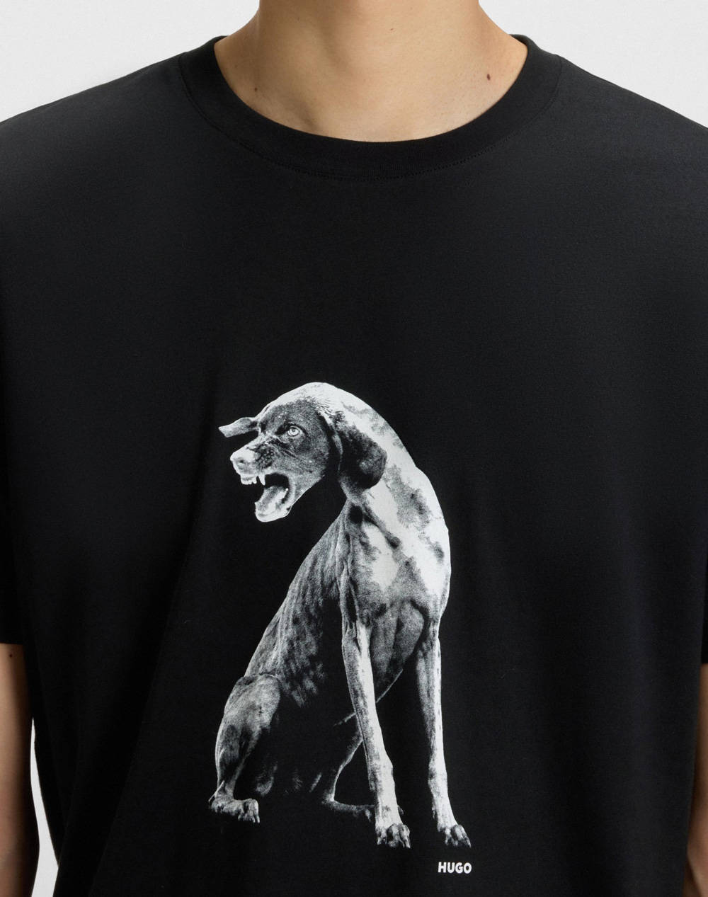 Hugo Didug 10258299 01 50548557-002 Jetblack ανδρικά ρούχα μπλούζες T-Shirt Politikos Shop Πολιτικός