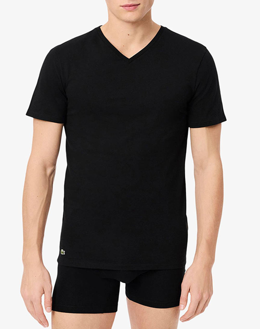 LACOSTE LACOSTE ΣΕΤ 3 ΤΕΜ ΕΣΩΡΟΥΧΟ T-SHIRT ΚΜ UNDERWEAR TEE-SHIRT 3TH9008-031 Black