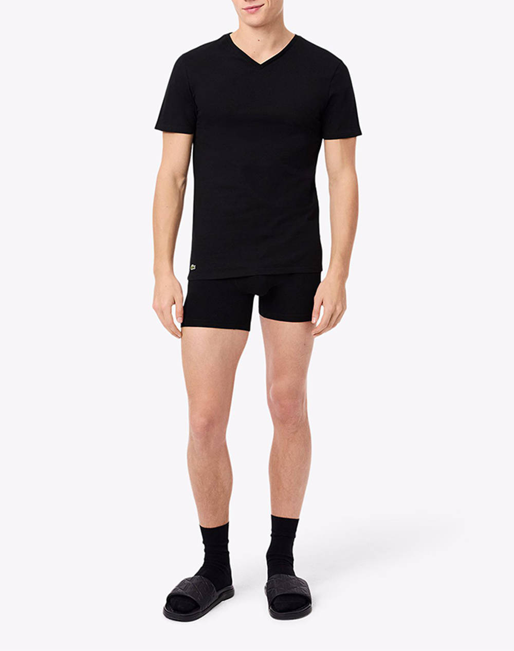 LACOSTE ΣΕΤ 3 ΤΕΜ ΕΣΩΡΟΥΧΟ T-SHIRT ΚΜ UNDERWEAR TEE-SHIRT 3TH9008-031 Black φωτογραφία