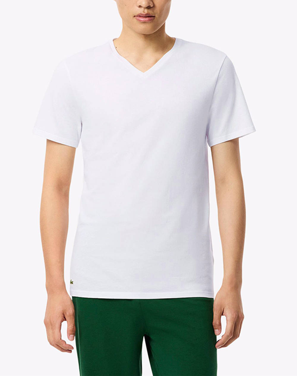 LACOSTE LACOSTE ΣΕΤ 3 ΤΕΜ ΕΣΩΡΟΥΧΟ T-SHIRT ΚΜ UNDERWEAR TEE-SHIRT 3TH9008-001 White
