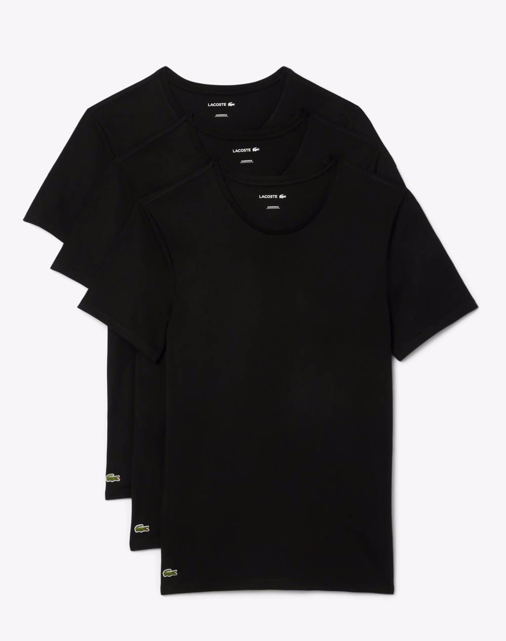 LACOSTE LACOSTE ΣΕΤ 3 ΤΕΜ ΕΣΩΡΟΥΧΟ T-SHIRT ΚΜ UNDERWEAR TEE-SHIRT 3TH9007-031 Black