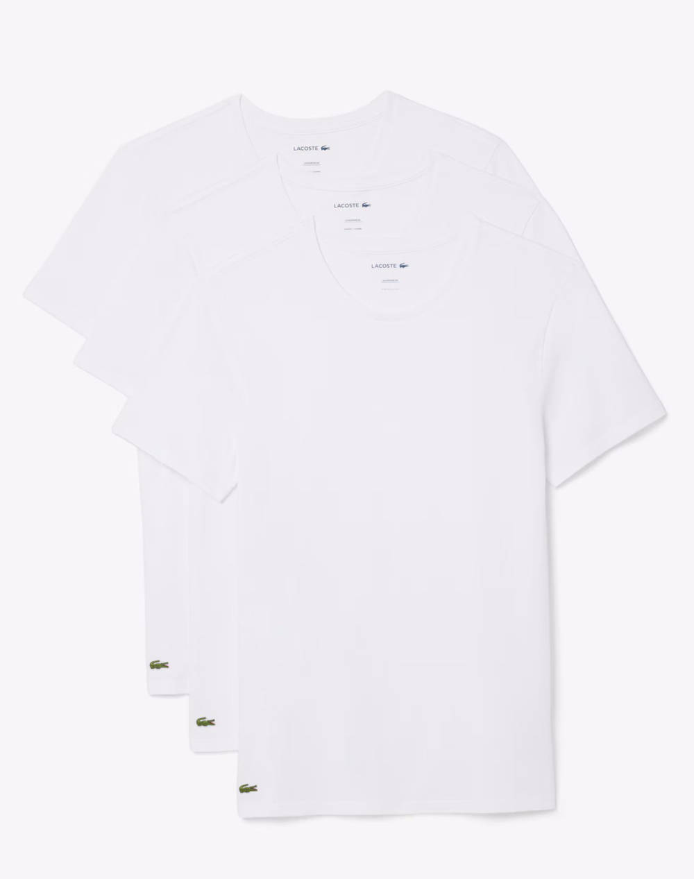 LACOSTE LACOSTE ΣΕΤ 3 ΤΕΜ ΕΣΩΡΟΥΧΟ T-SHIRT ΚΜ UNDERWEAR TEE-SHIRT 3TH9007-001 White