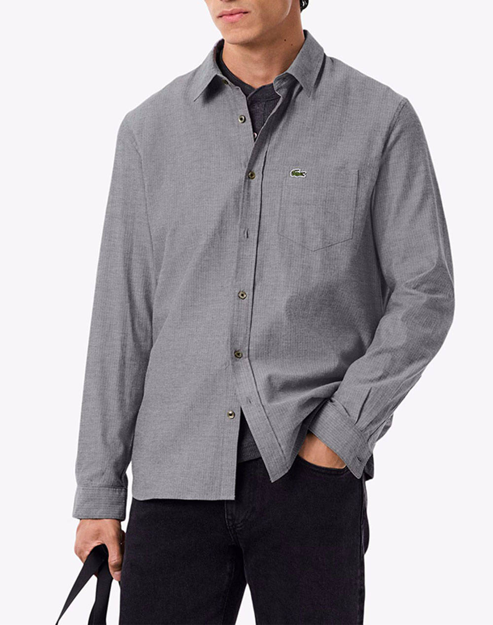 Ανδρικά πουκάμισα lacoste σε γκρι