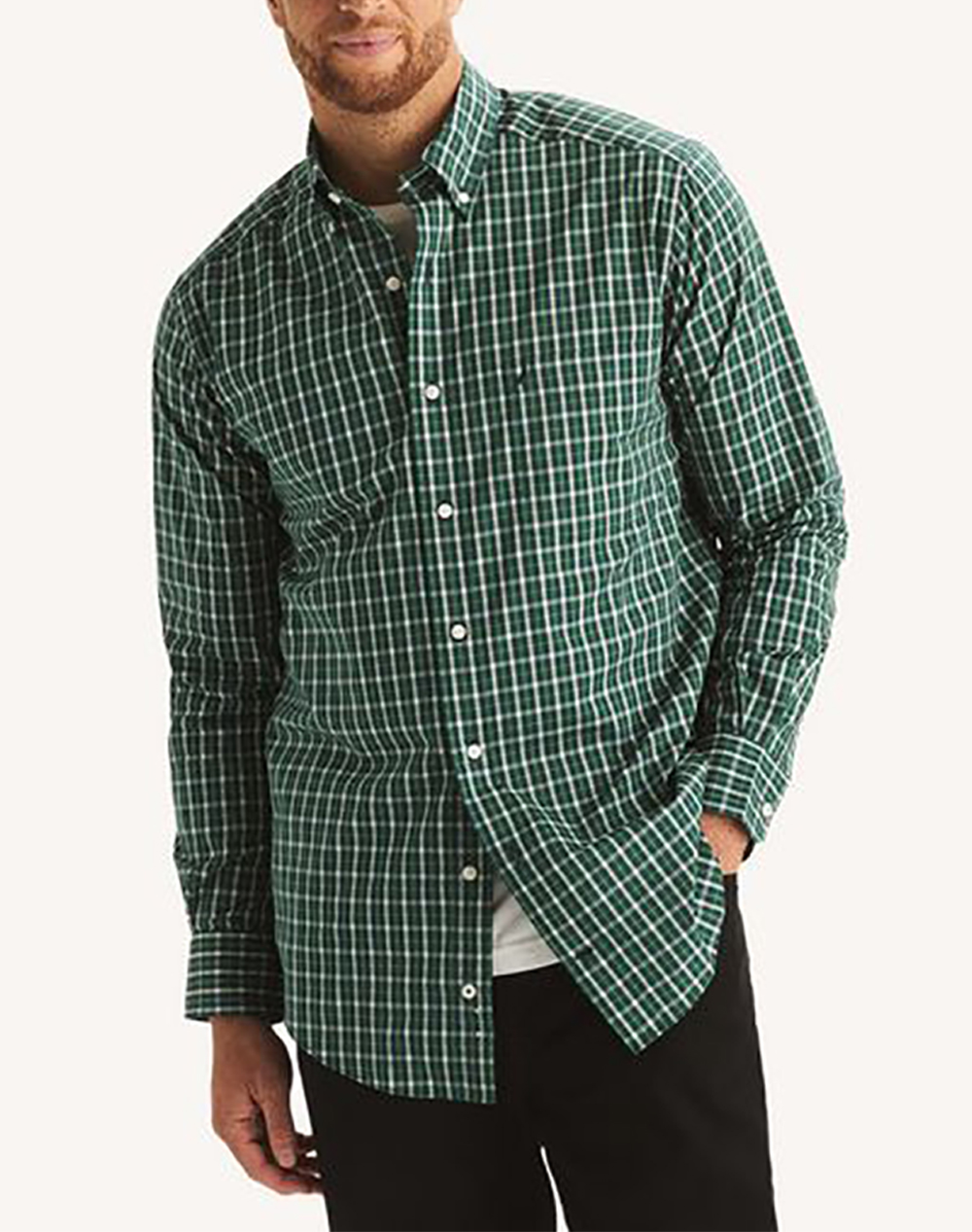 NAUTICA ΠΟΥΚΑΜΙΣΟ ΜΜ L/S WTW PLAID 3NCW57132-3SC Green