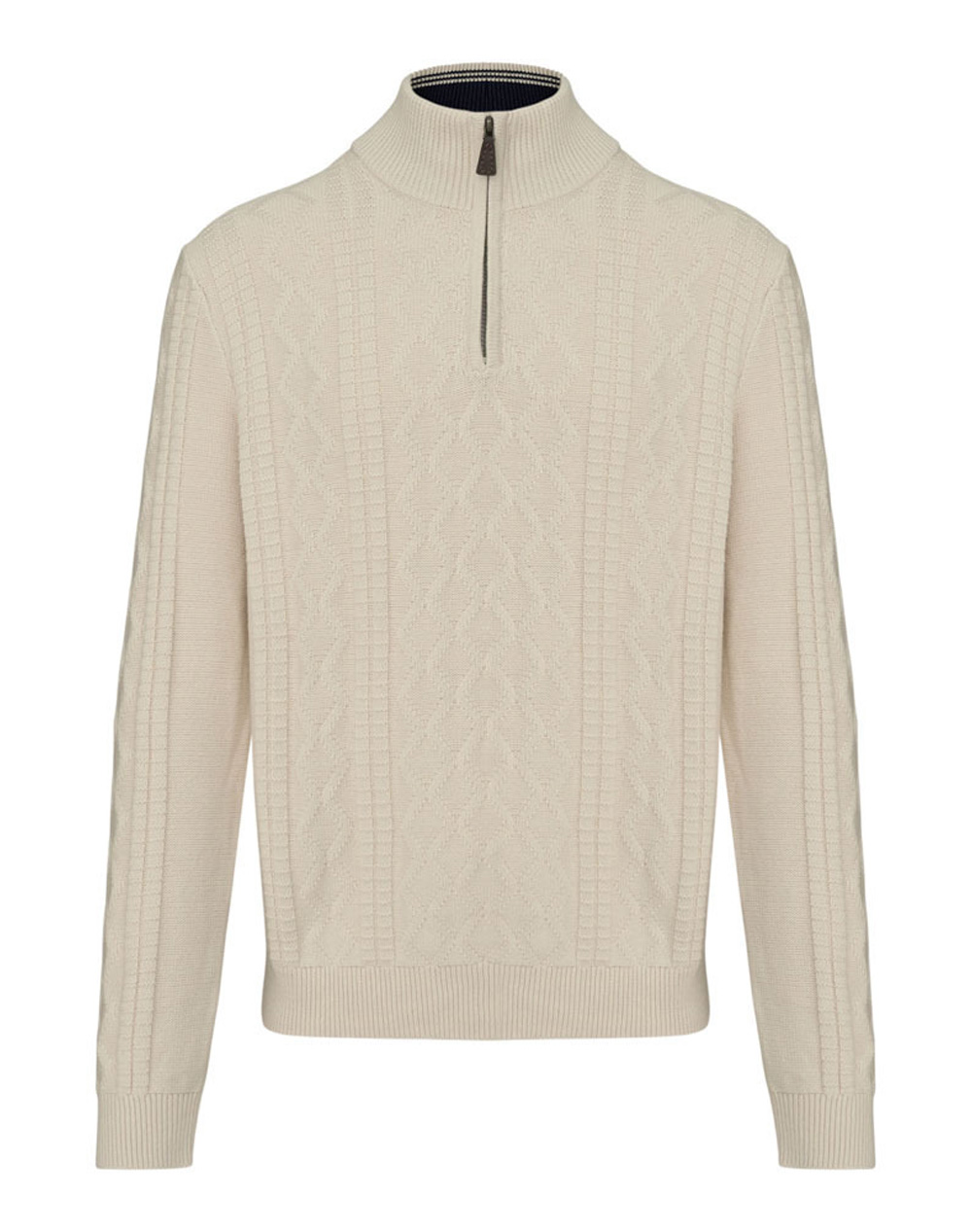 NAUTICA ΜΠΛΟΥΖΑ ΠΛΕΚΤΗ ΜΜ CABLE 1/4 ZIP (7GG) 3NCS57202-1NL Ecru