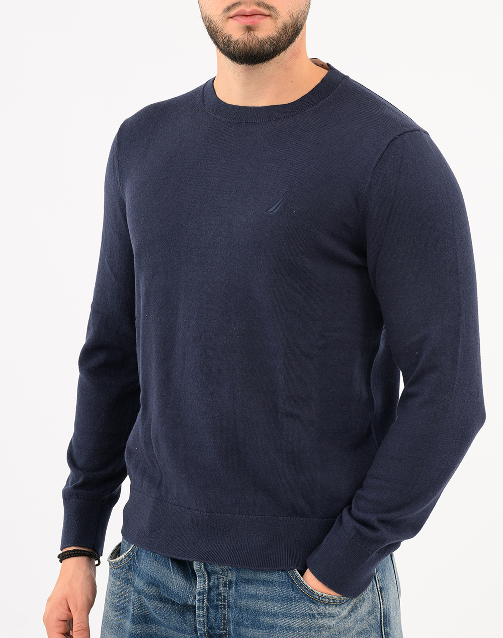 NAUTICA ΜΠΛΟΥΖΑ ΠΛΕΚΤΗ ΜΜ PERFORMANCE SOLID CREW (12GG) 3NCS57104-4VN NavyBlue