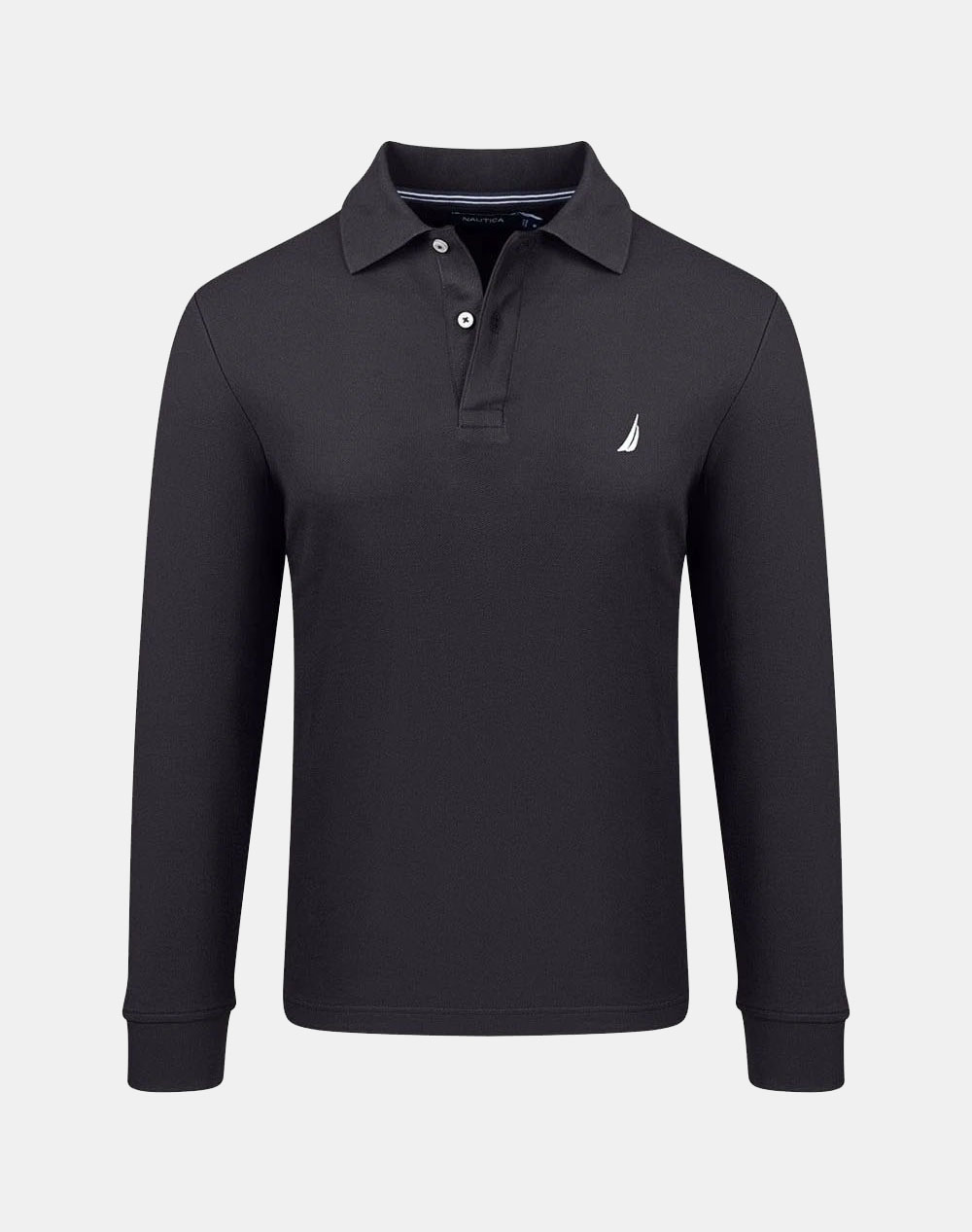 NAUTICA NAUTICA ΜΠΛΟΥΖΑ ΠΟΛΟ ΜΜ LS DECK POLO_SUSTAINABLE 3NCK47104-0TB Black