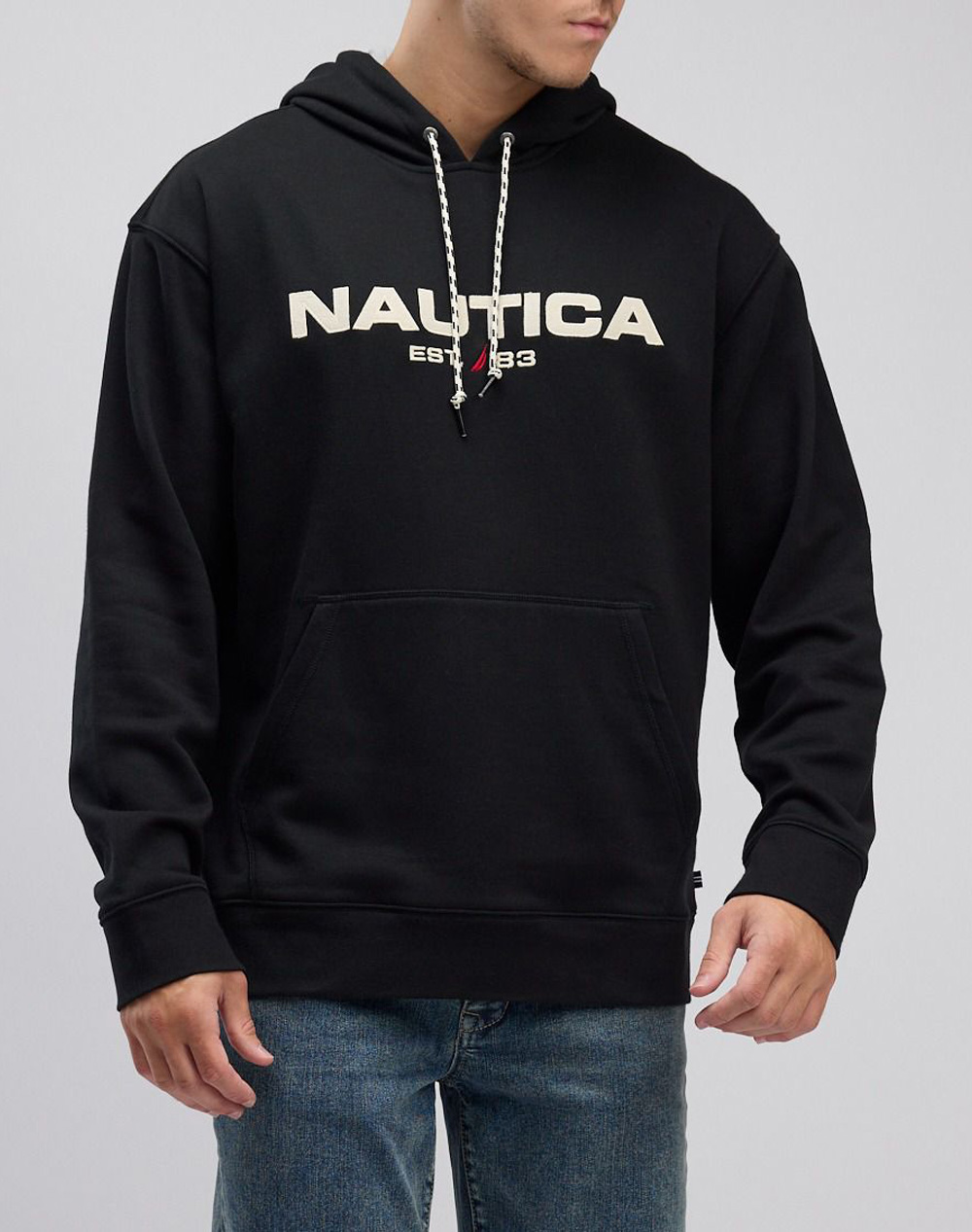 NAUTICA ΜΠΛΟΥΖΑ ΦΟΥΤΕΡ ΜΜ ANCHOR PO LOGO HOODIE 3NCK57070-0TB Black