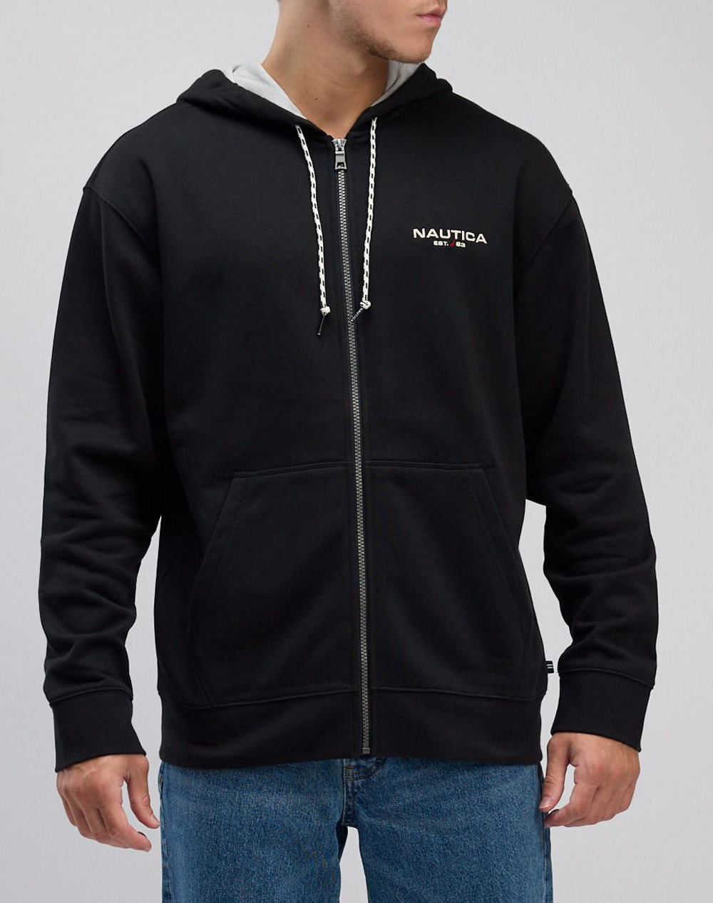 NAUTICA ΖΑΚΕΤΑ ΦΟΥΤΕΡ ΜΜ ANCHOR FULL ZIP LOGO HOODIE 3NCK57071-0TB Black