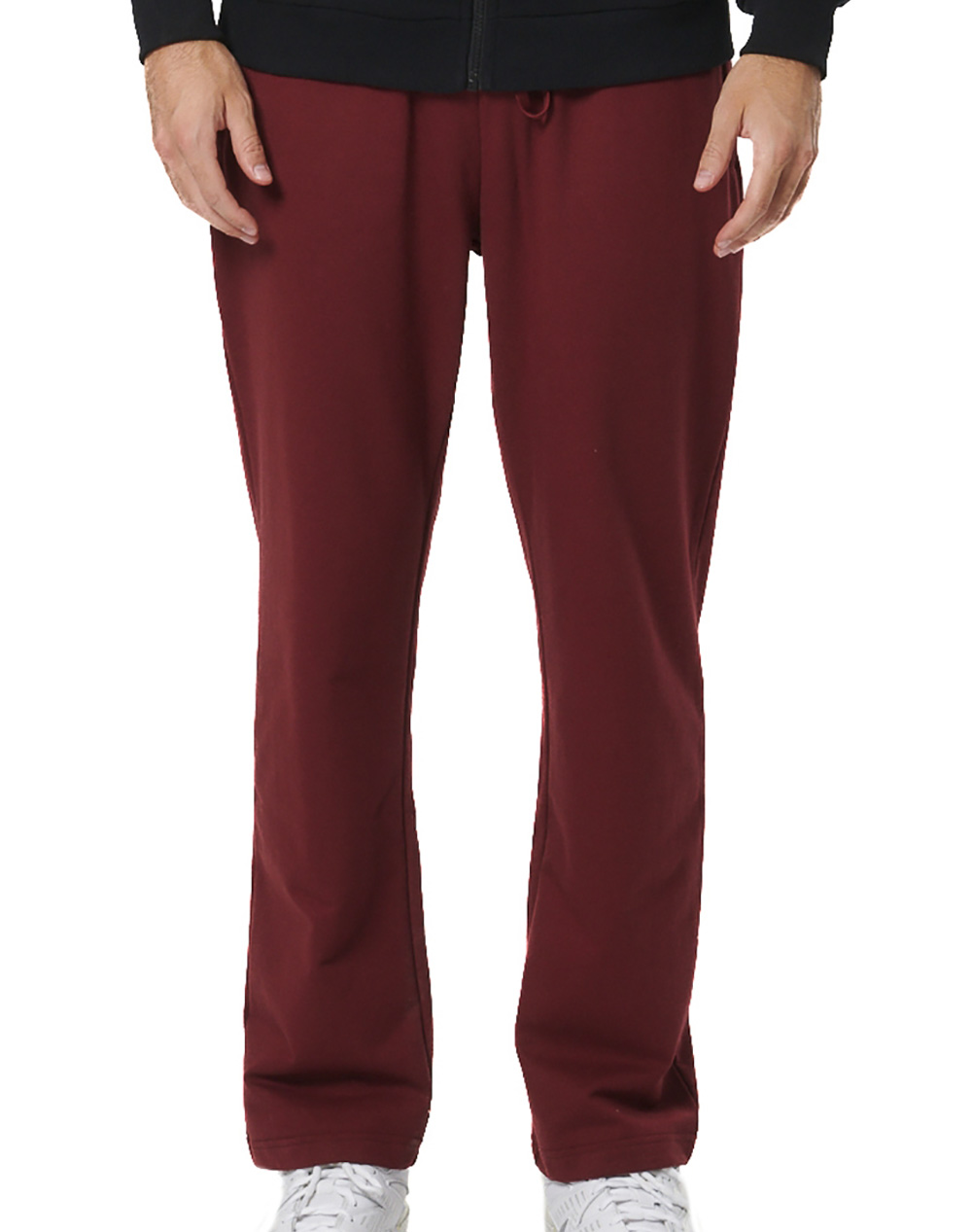 BODY ACTION MEN''S ESSENTIALS FRENCH TERRY PANTS 023529-01-SHADOW MAROON Bordeux