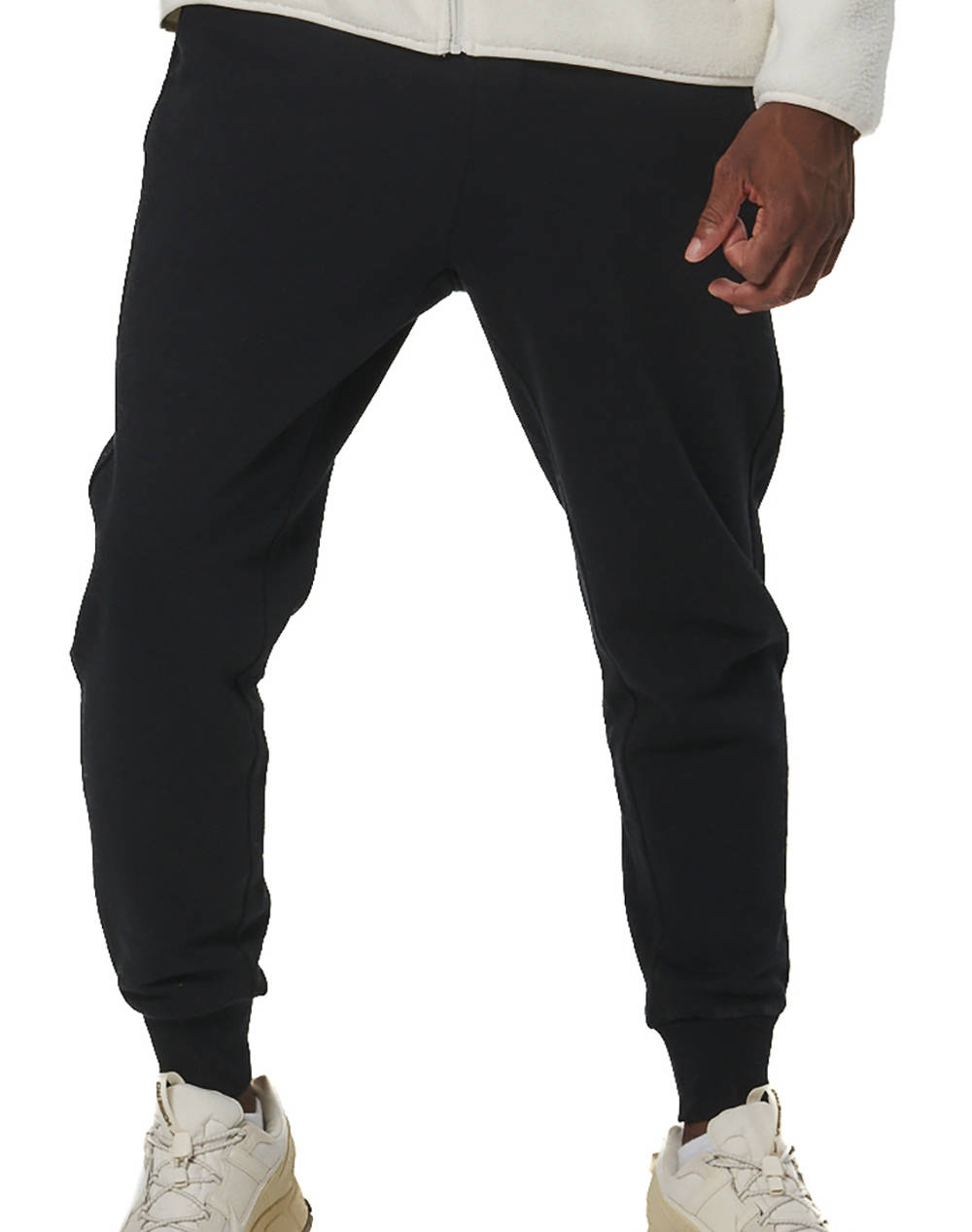 BODY ACTION BODY ACTION MEN''S FLEECE SPORTSTYLE JOGGERS 023530-01-BLACK Black