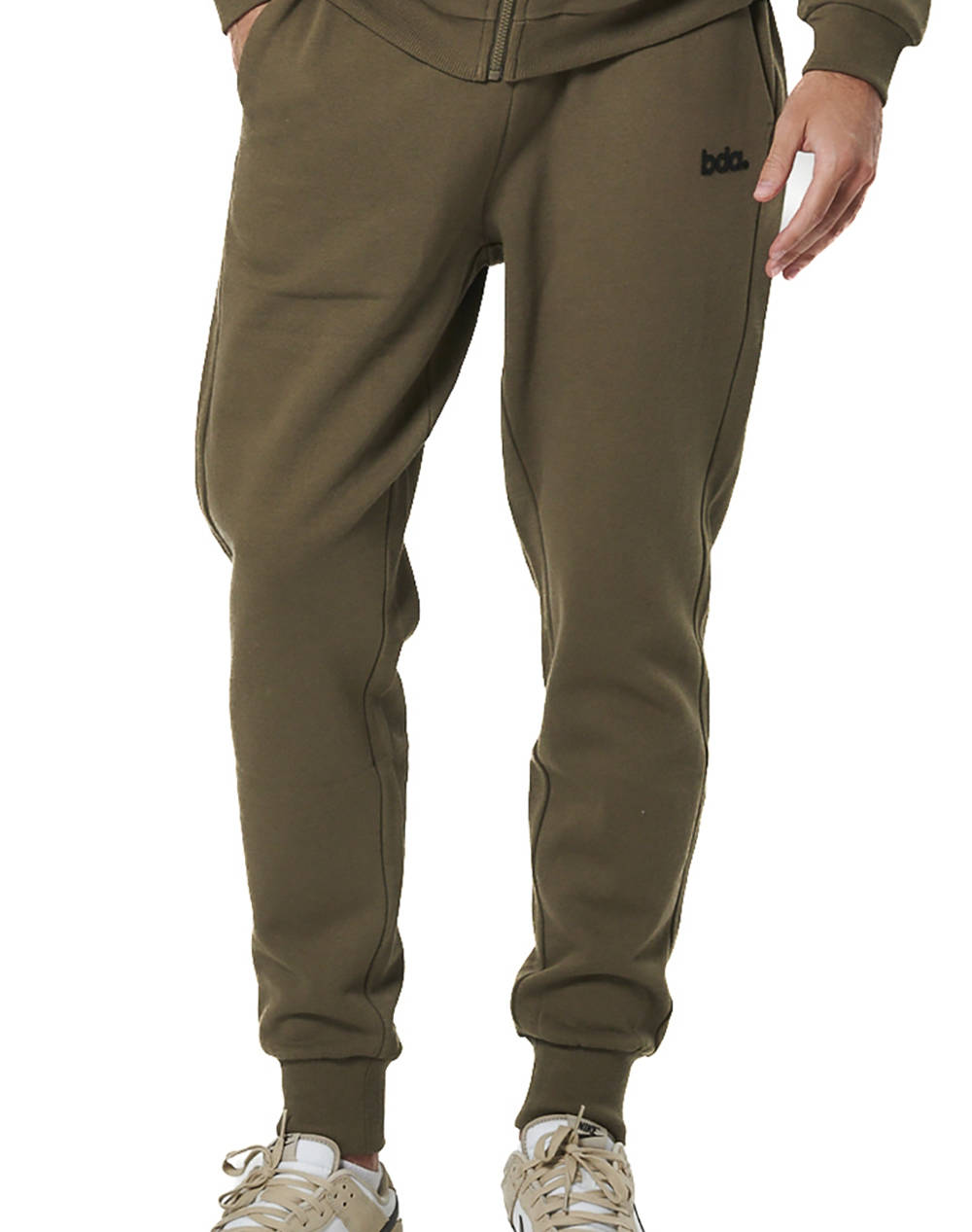 BODY ACTION BODY ACTION MEN''S FLEECE SPORTSTYLE JOGGERS 023530-01-OLIVE GREY Olive