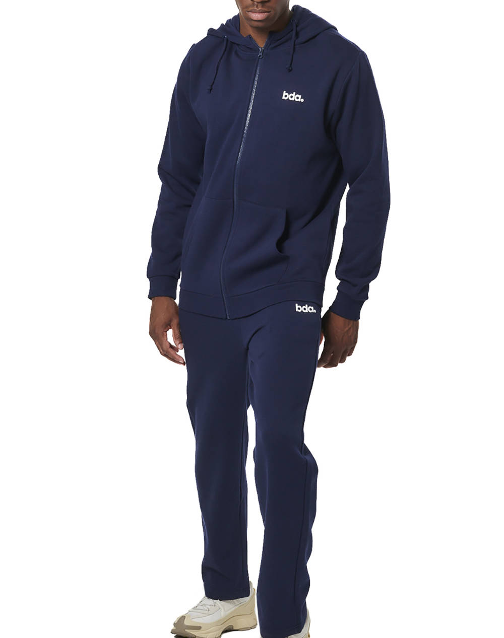 BODY ACTION MEN''S FLEECE OPEN LEG SWEATPANTS 023531-01-Maritime Blue DarkBlue φωτογραφία