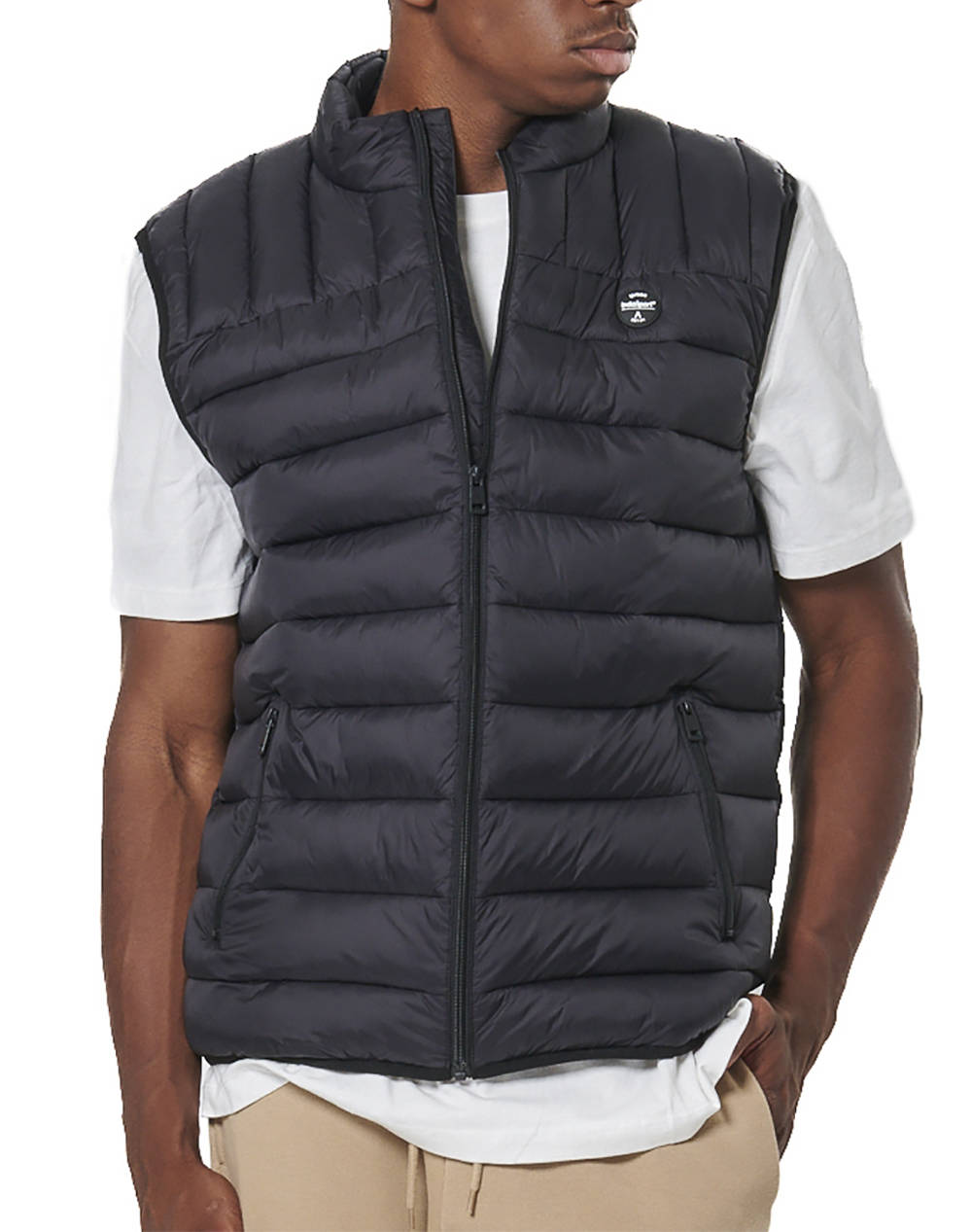 BODY ACTION BODY ACTION MEN''S LIGHTWEIGHT QUILTED VEST 073534-01-BLACK Black