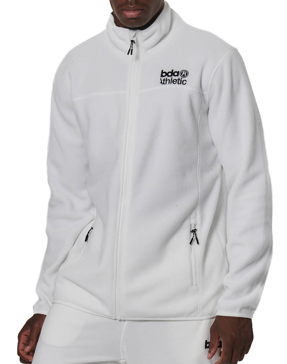 BODY ACTION BODY ACTION MEN''S FULL-ZIP POLAR FLEECE 073524-01-WHITE OFF OffWhite