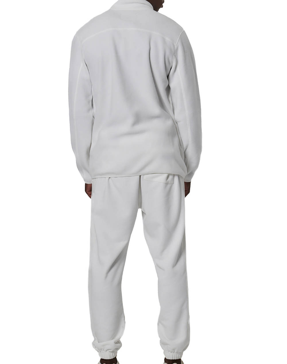 BODY ACTION MEN''S FULL-ZIP POLAR FLEECE 073524-01-WHITE OFF OffWhite φωτογραφία