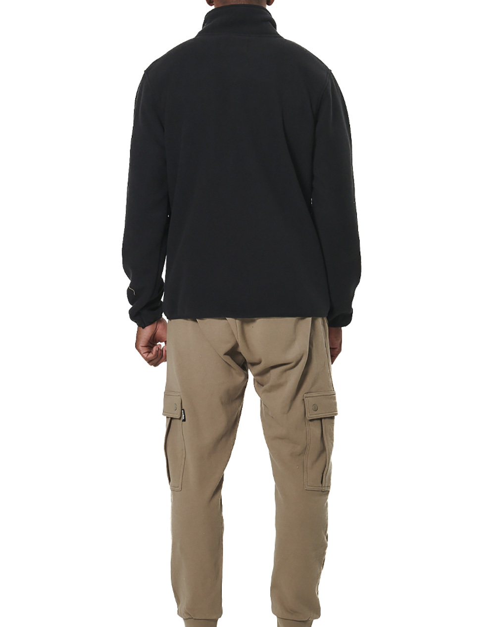 BODY ACTION MEN''S BOUCLE-FLEECE JACKET 073522-01-BLACK Black φωτογραφία