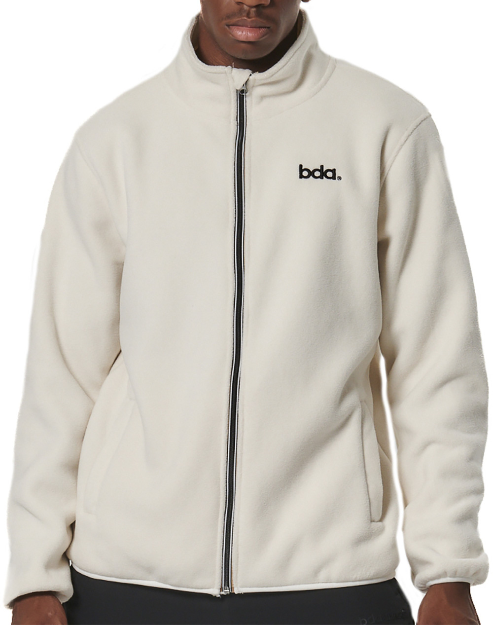 BODY ACTION BODY ACTION MEN''S BOUCLE-FLEECE JACKET 073522-01-PRISTINE ECRU Ecru