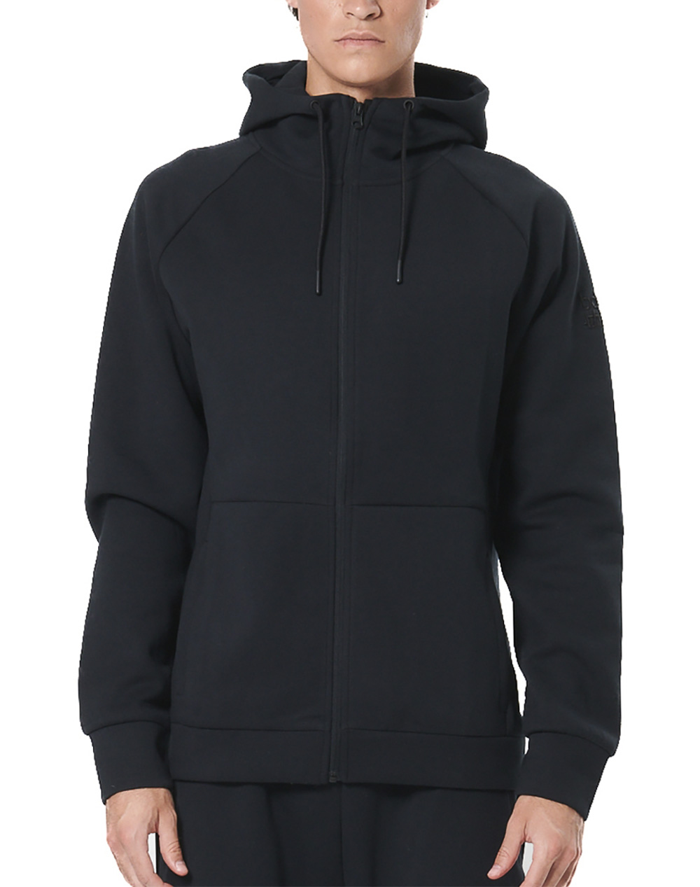 BODY ACTION MEN''S SPORT GYM TECH ZIP HOODIE 073521-01-BLACK Black