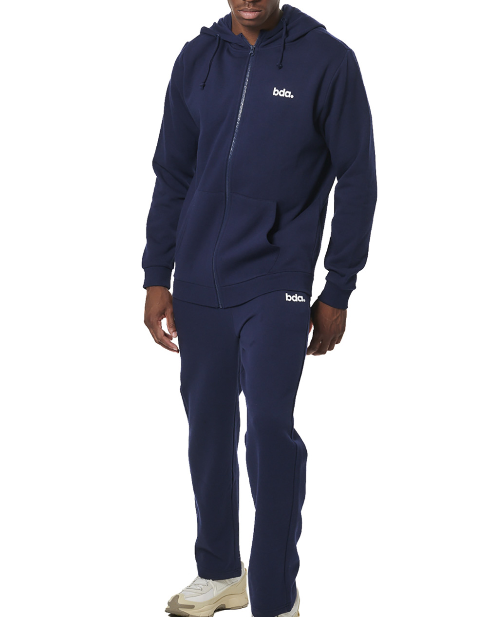 BODY ACTION MEN''S FLEECE FULL-ZIP HOODIE 073520-01-Maritime Blue MidnightBlue φωτογραφία