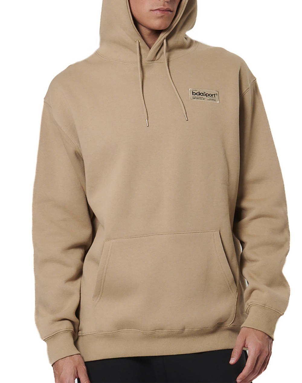 BODY ACTION BODY ACTION MEN''S SOFT FLEECE HOODIE 063517-01-TEAK BEIGE Biege