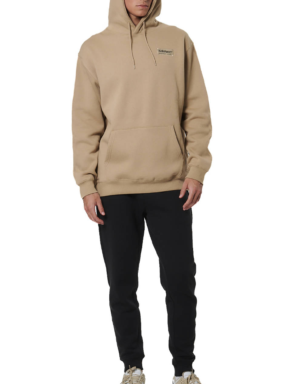 BODY ACTION MEN''S SOFT FLEECE HOODIE 063517-01-TEAK BEIGE Biege φωτογραφία