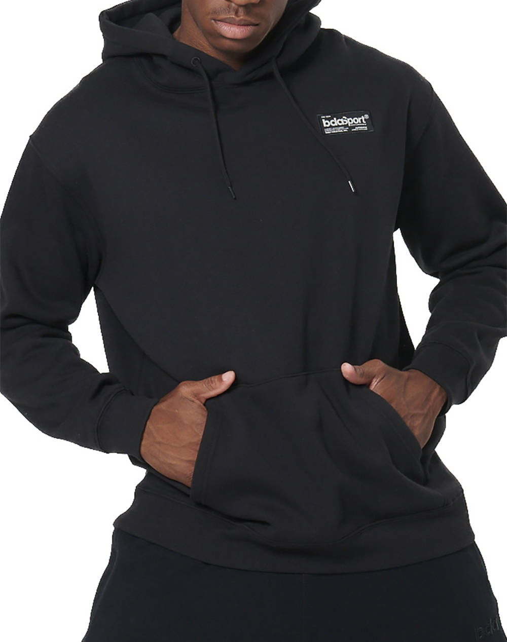 BODY ACTION BODY ACTION MEN''S SOFT FLEECE HOODIE 063517-01-BLACK Black