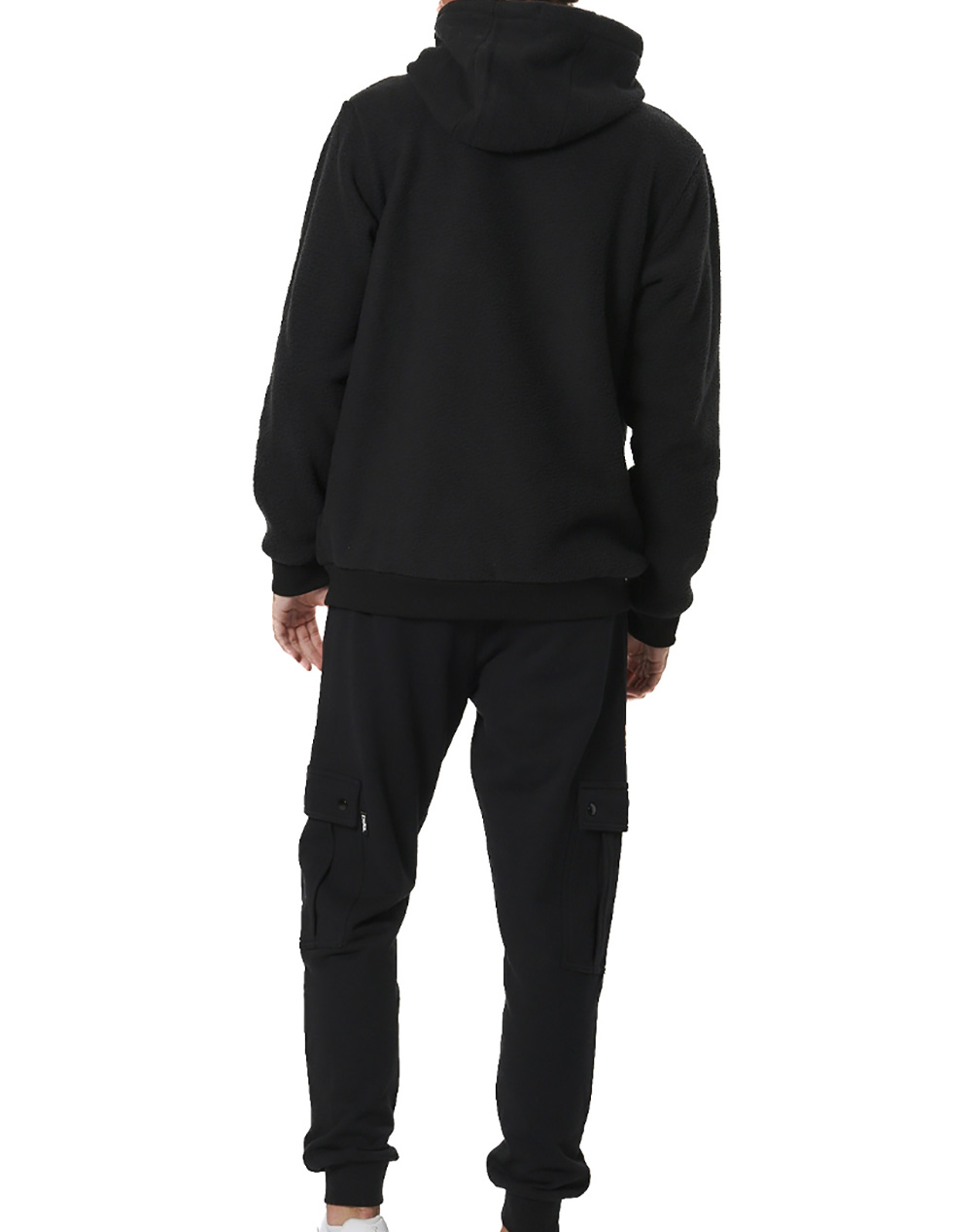 BODY ACTION MEN''S SHERPA FLEECE HOODIE 063516-01-BLACK Black φωτογραφία