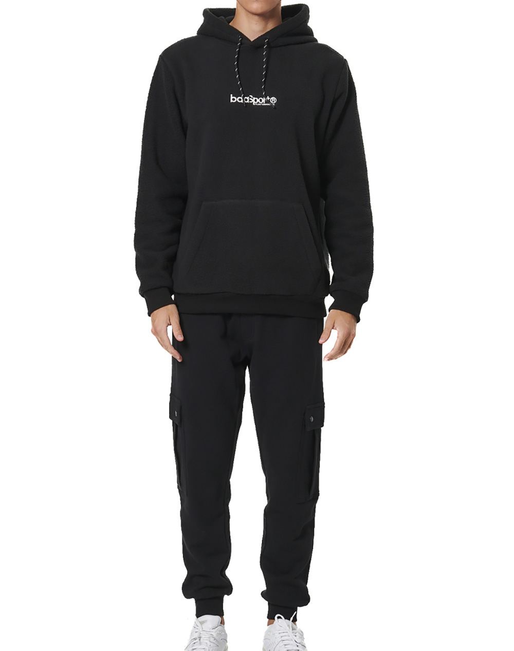 BODY ACTION MEN''S SHERPA FLEECE HOODIE 063516-01-BLACK Black φωτογραφία