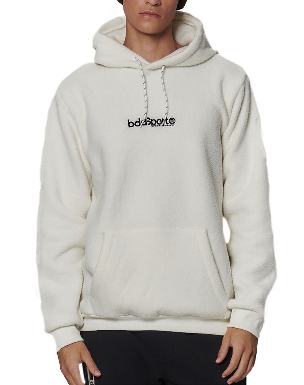 BODY ACTION MEN''S SHERPA FLEECE HOODIE 063516-01-ARCTIC WOLF ECRU Ecru