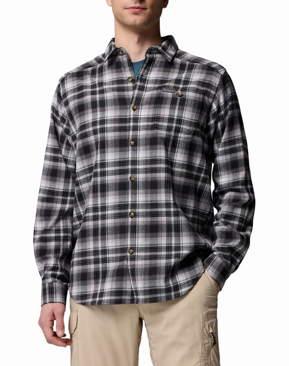 COLUMBIA Ανδρικό Πουκάμισο Cornell Woods™ Flannel Long Sleeve Shirt CD04-1617951-009 JetBlack