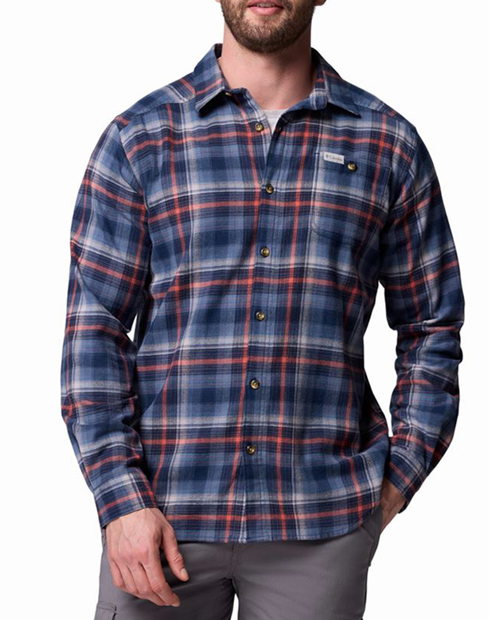 COLUMBIA Ανδρικό Πουκάμισο Cornell Woods™ Flannel Long Sleeve Shirt CD04-1617951-470 NavyBlue