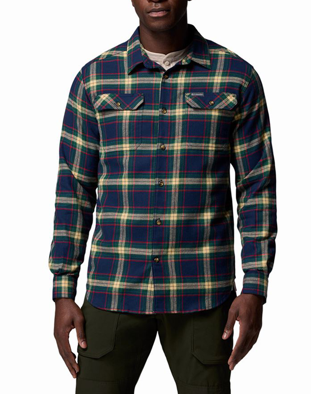 COLUMBIA Ανδρικό Πουκάμισο Flare Gun™ Stretch Flannel CD04-1861581-Coll Navy Two Lane Tartan NavyBlue