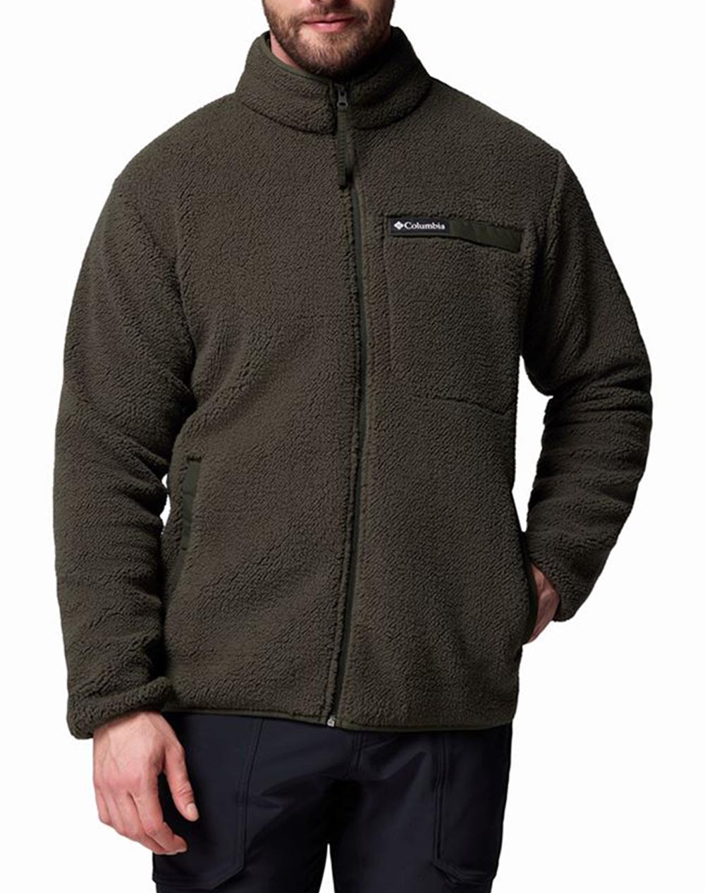 COLUMBIA Ανδρική Ζακέτα Rugged Ridge™ High Pile Full Zip CF01-2135481-366 DarkGreen